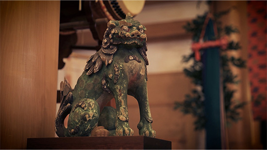 岡部家奉納の狛犬