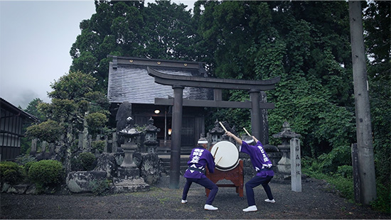 武運を祈る太鼓