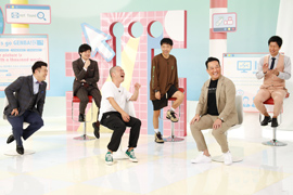 和牛・水田、アキナ・山名、藤崎マーケット・田崎 後列左から)和牛・川西、アキナ・秋山、藤崎マーケット・トキ