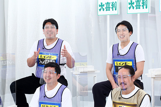 インボー・ジャンボたかお、レインボー・池田、ウエストランド・河本、笑い飯・西田